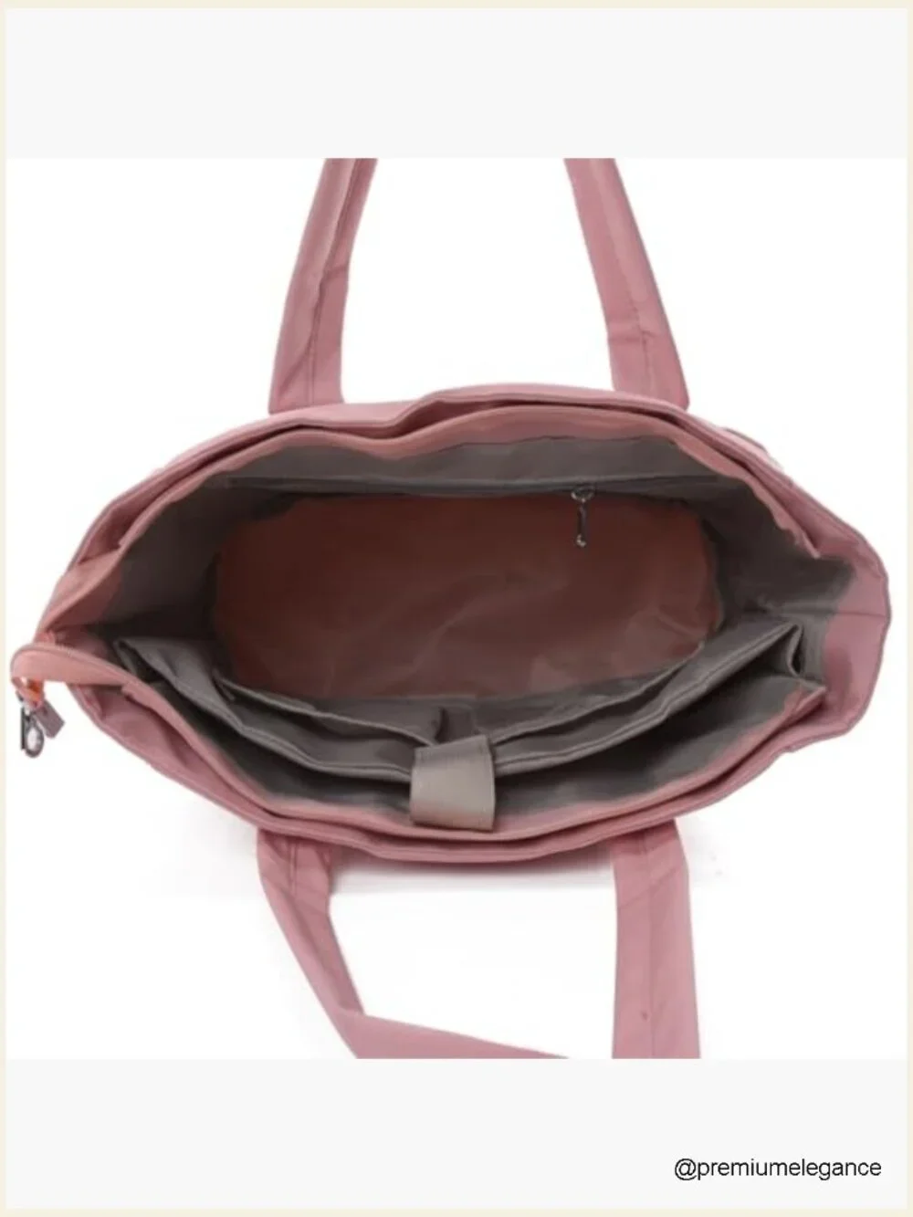 Lightweight Puffer Tote Bag with Compartments, Quilted Shoulder Handbag for
